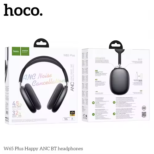 HOCO W65 Plus ANC Noise Reduction Bluetooth Headphones Over The Ear Wireless Big Earphone Hifi Sounds Sport Headsets With Button - Image 12