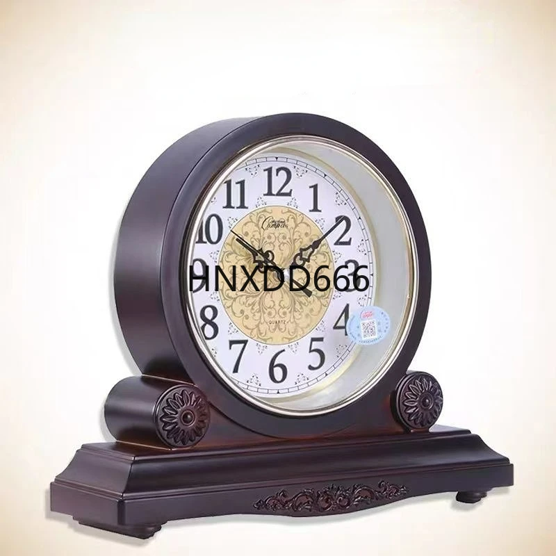

Table Clock American Living Room Large Retro Creative Mute Wall Watch
