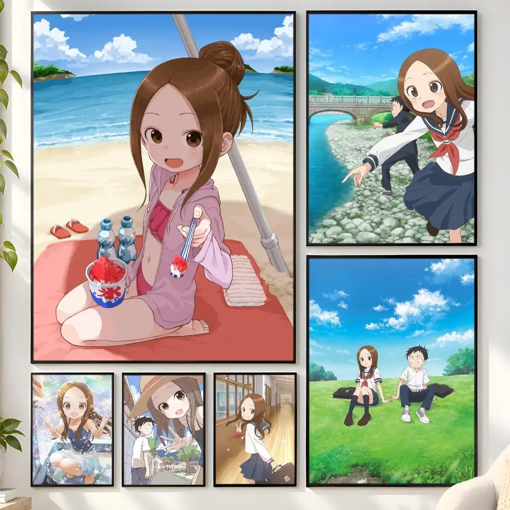 Teasing Master Takagi-san Poster Matte Wall Peel And Stick Decor Bedroom Living Room Office Dorm Home