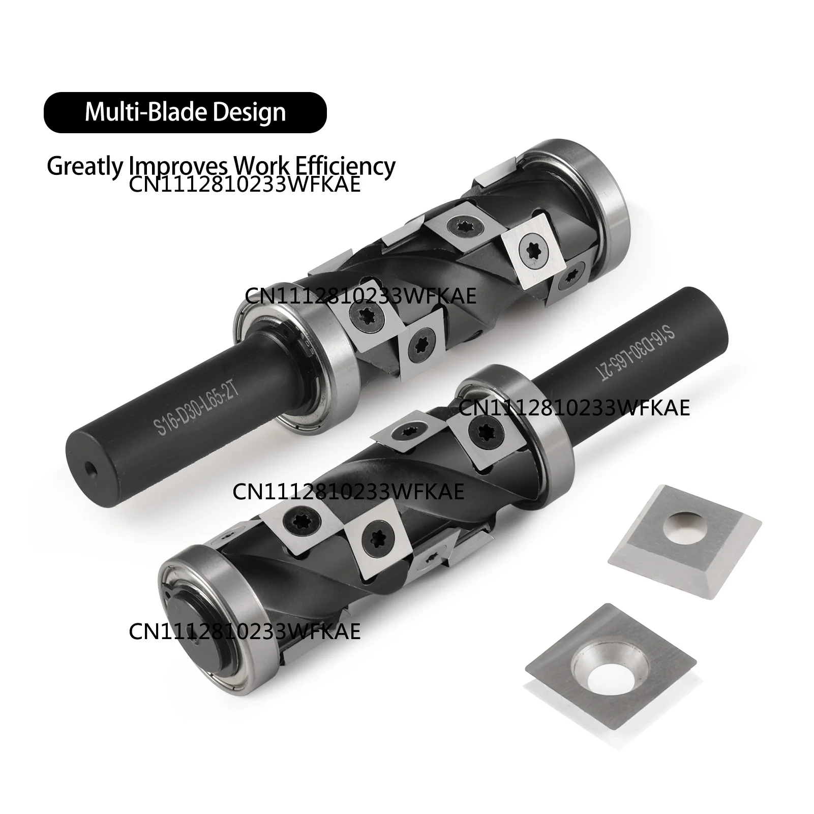 1pcs 2 Flutes Wood Trim Bit with Bearing 8mm 12mm 12.7mm Shank Insert Replaceable Blades Wood Router Bit Flush Trim Bit