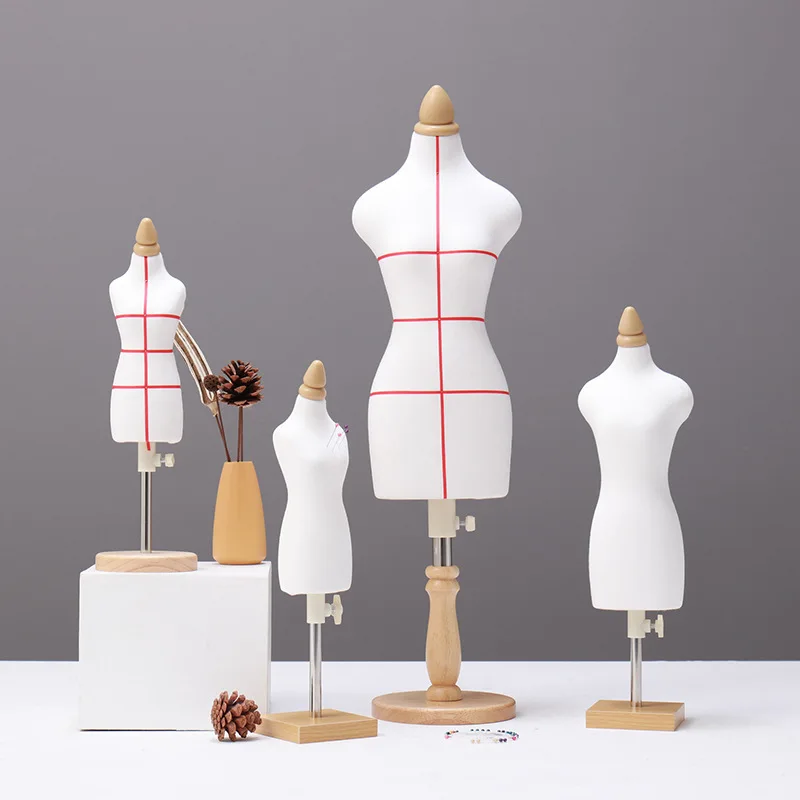 1/2 1/3 1/4 Mini Female Form Auxiliary Model Sewing Female Tailor Model Professional Tailor Mannequin Body for Clothes Design
