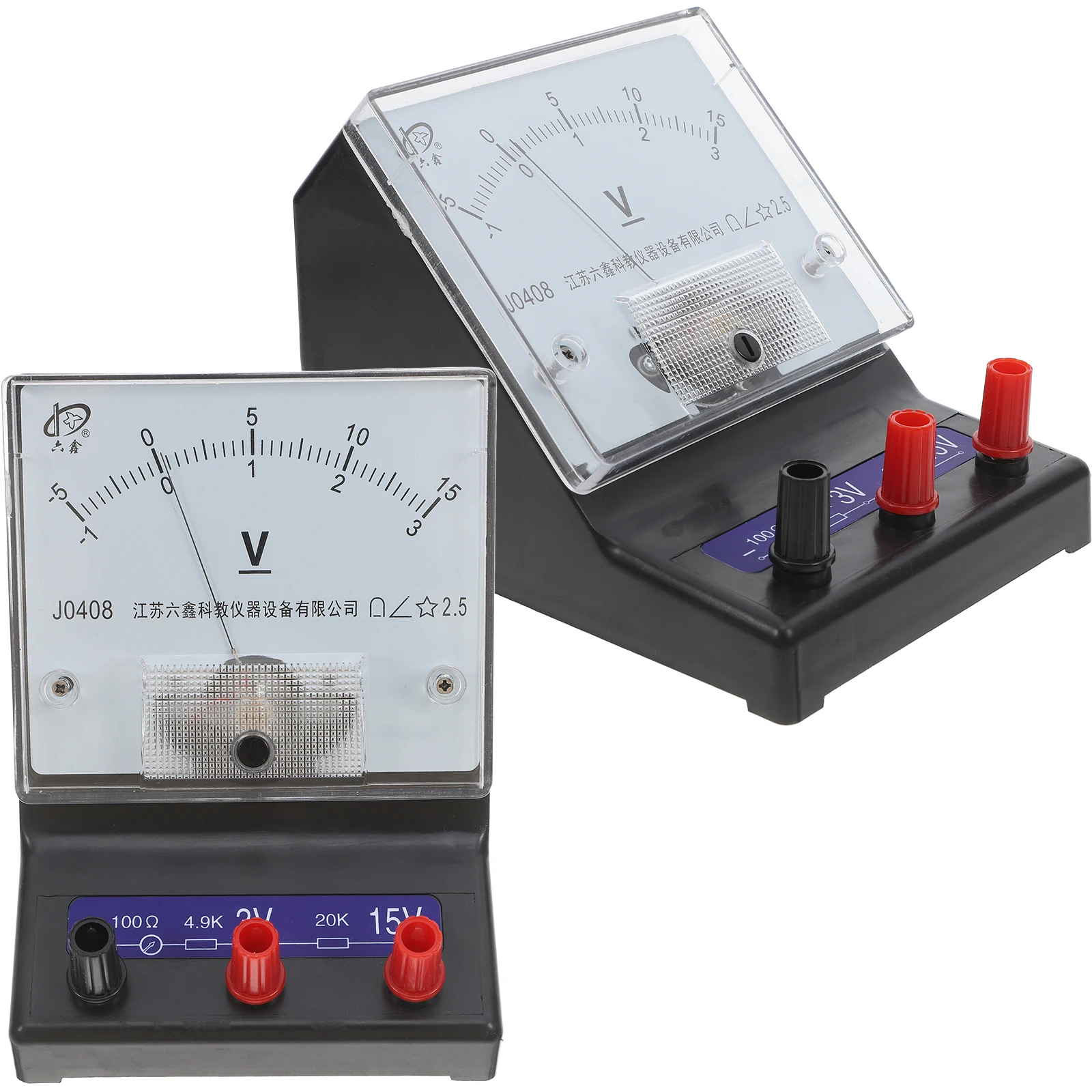 

2PCS Electric Meter Ammeter Dc Current Voltmeter Dual Range Accurate Laboratory Teaching Physics Classroom Equipment
