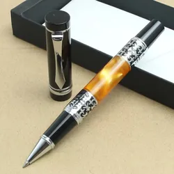 Bookworm 675 Best Design Amber Celluloid Kawaii Rollerball Pen Flower Pattern