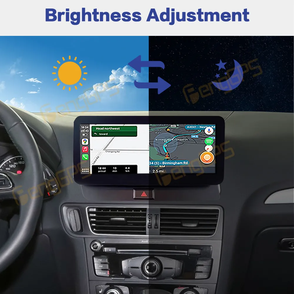 10.25 بوصة لينكس CarPlay راديو السيارة لأودي Q5 2009-2017 شاشة تعمل باللمس مشغل وسائط متعددة نظام تحديد المواقع والملاحة رئيس وحدة DSP السيارات BT 4G