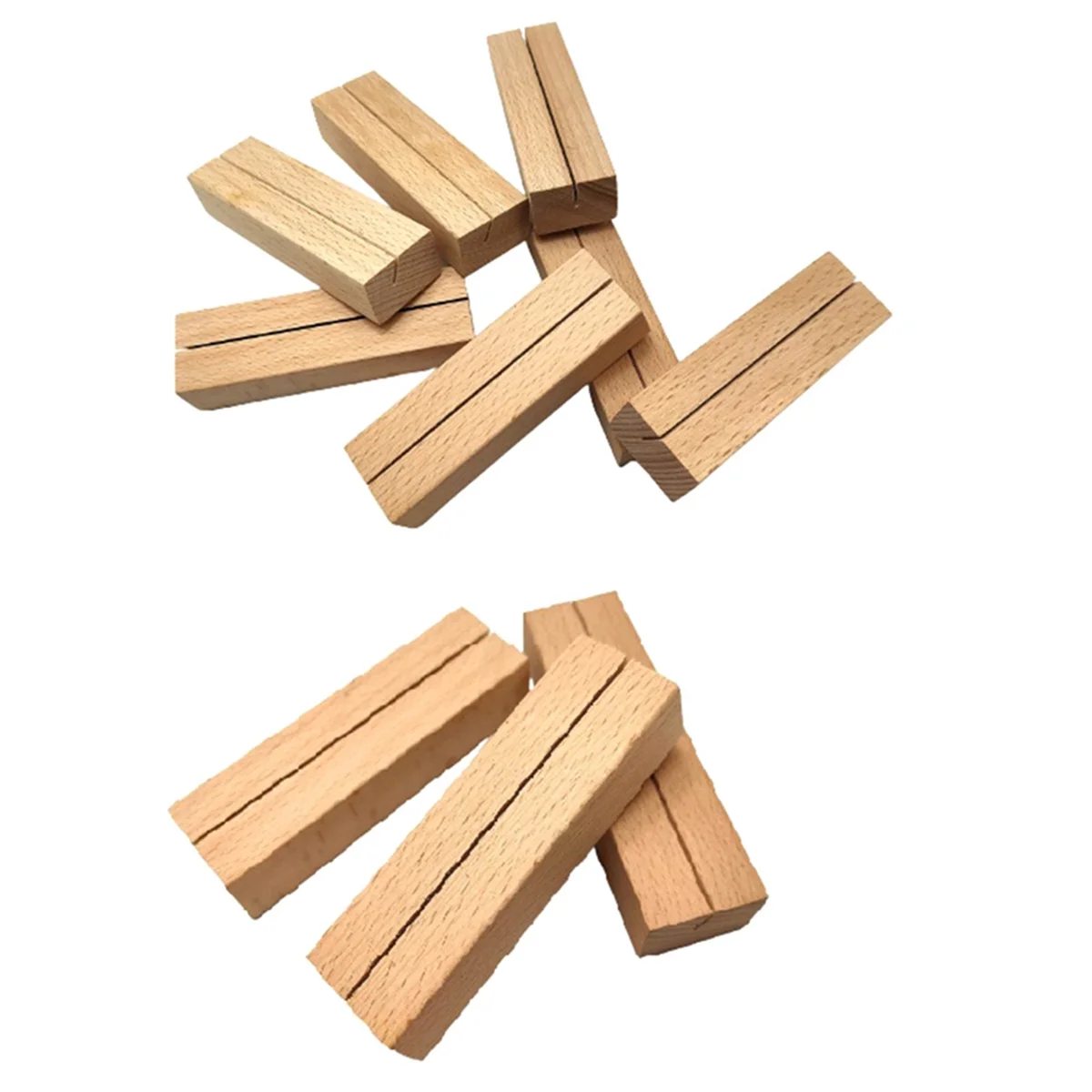 10 PCS Wood Place Card Holders Wood Sign Holders Table Number Holder Stands Picture Holder Name Business Card Holder