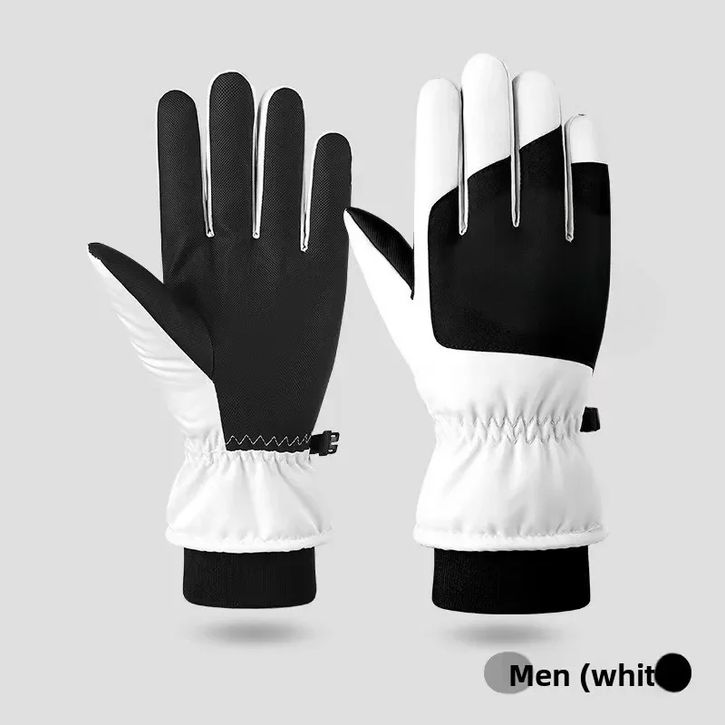 Fleece Lined Thickened Winter Gloves Men Women Warm Cotton Touchscreen for Outdoor Cycling Hiking Sports Windproof Gloves