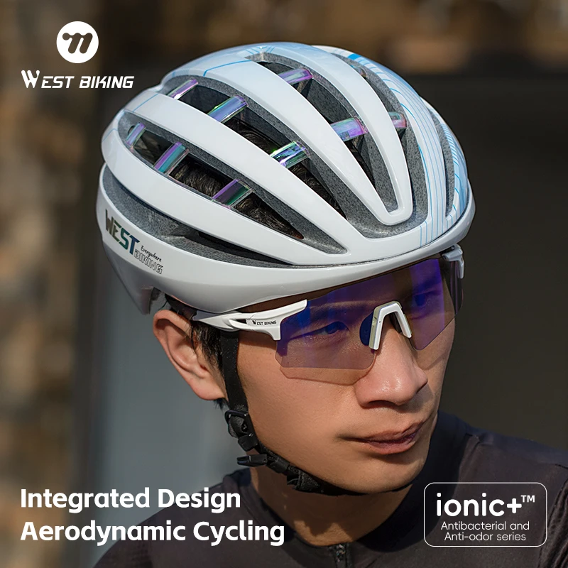 

WEST BIKING Cycling Helmets CE Safety Certified Integrally-Molded Unisex Multicolor Helmet Removable Ionic Antibacterial Liner