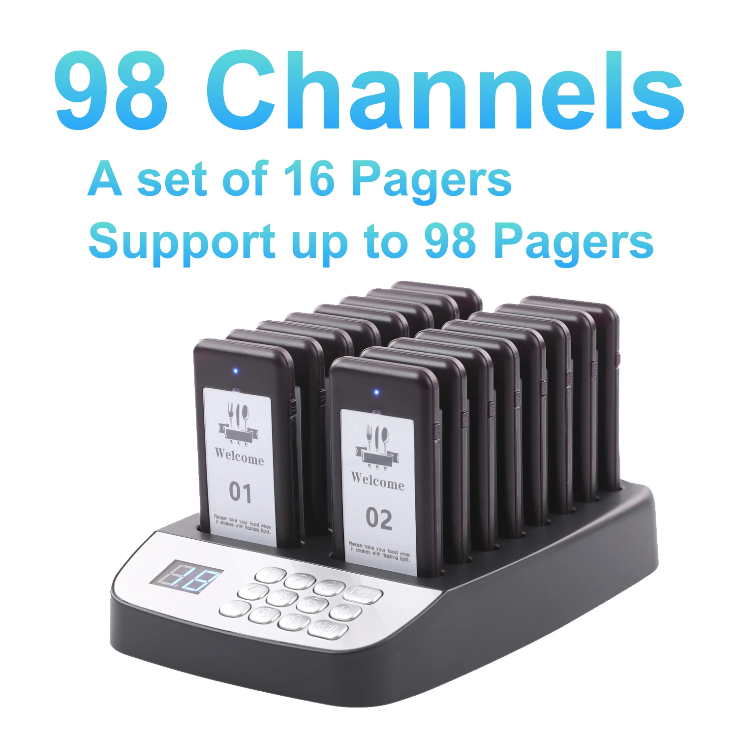 Wirelesslinkx Không Dây Nhà Hàng Pager Hàng Đợi Phân Trang Hệ Thống Cho Cà Phê Cafe Món Tráng Miệng Shop Thực Phẩm Xe Tải Triều Đình
