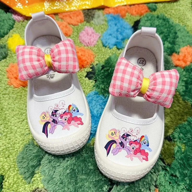 Xiaoma Baoli Cute Hello Kitty Kindergarten Lightweight Children's Little White Shoes Stylish Girls' Canvas Shoes Casual Shoes