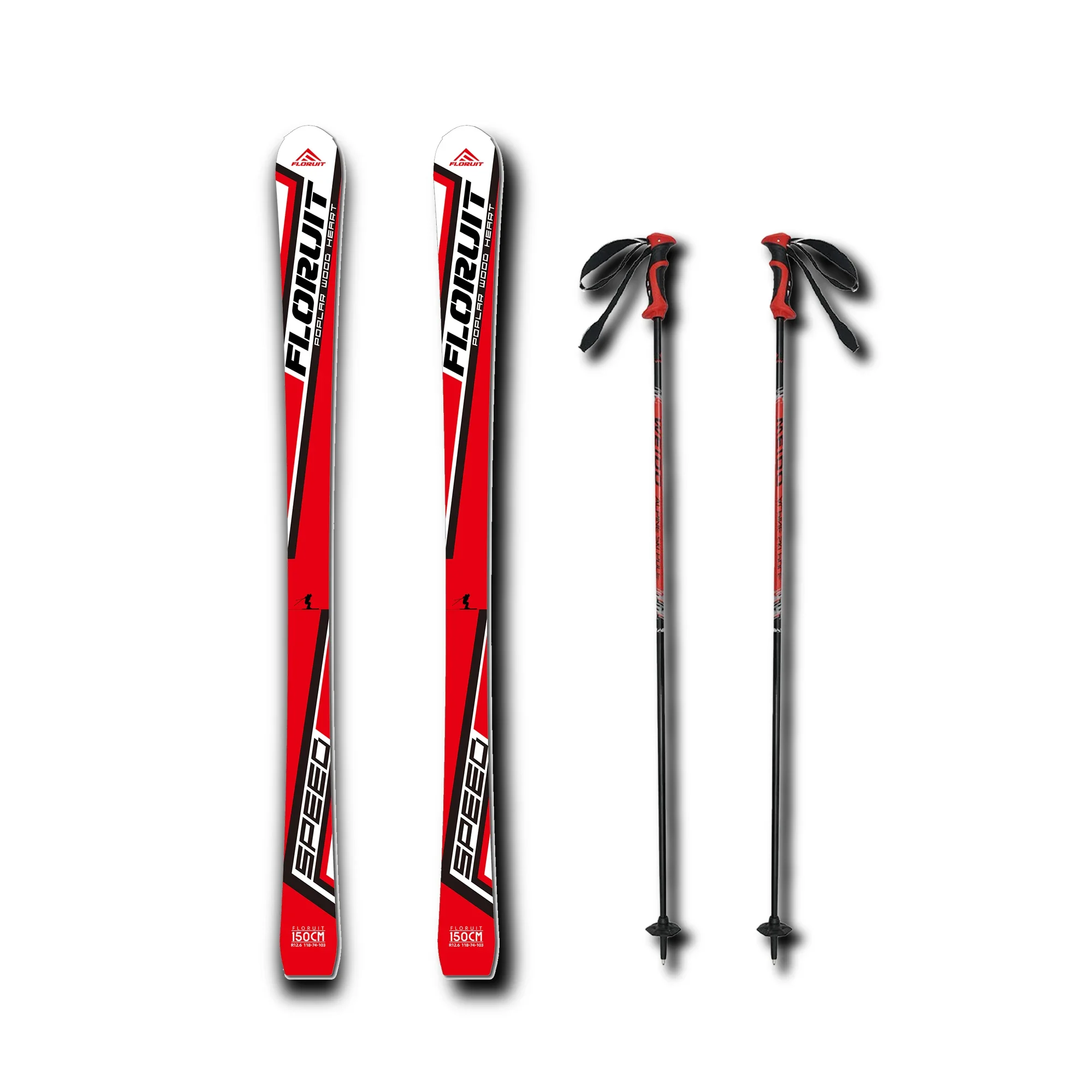 FLORUIT Alpine Ski All Mountain Twin Tips Ski For Adult And Kids