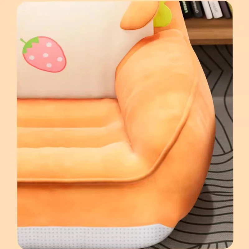 Kids Sofa Toddler Couch Armchair Plush Removable Washable Cover Foldable Portable Seat Nursery Playroom Green Gray Yellow