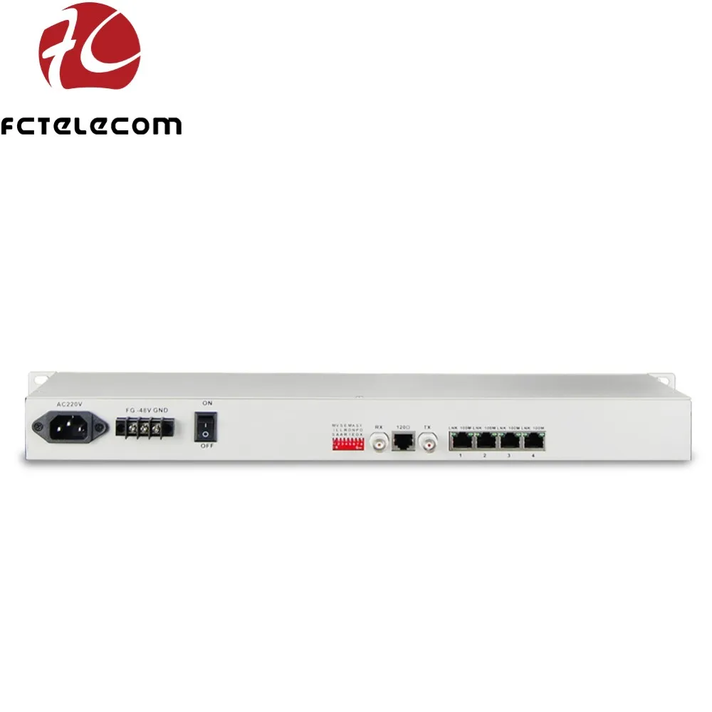 Conversor E1 4FE sem moldura/emoldurado de mesa Conversor Ethernet de 4 portas para E1