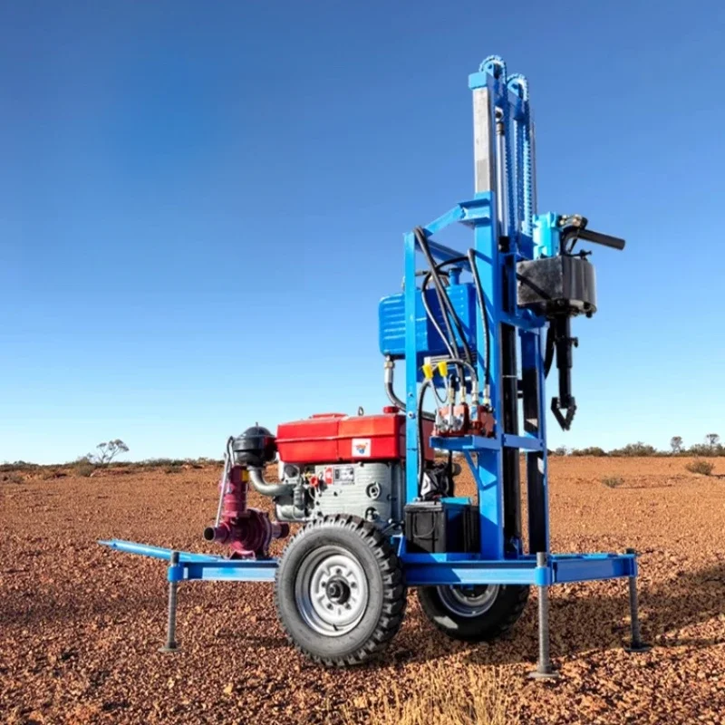 Mini Hydraulic Water Well Drilling Rig with Auger Borehole Machine 100m Mini Samll Drill Rig