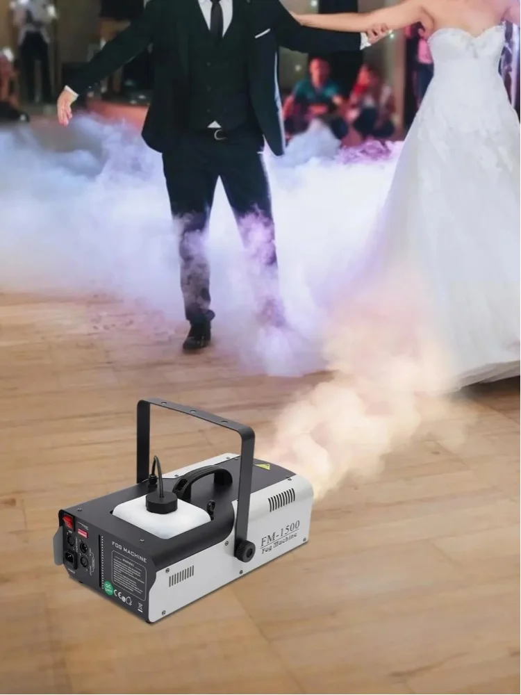 Nebelmaschine 1500W Professionelle Thermostatische Nebelmaschine Fernbedienung oder Kabelsteuerung DJ Disco Hochzeit Nebelgerät Bühnenbeleuchtung