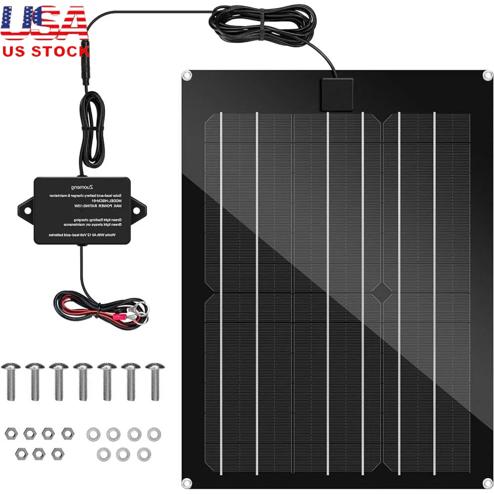 

15 Вт зарядное устройство для солнечной батареи Технология MPPT Водонепроницаемый сброс прицепа Комплект солнечной панели Свинцово-кислотные батареи 12 В