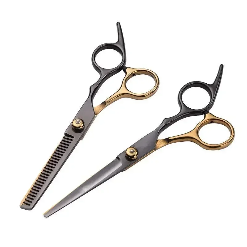 New 6 inch Cutting Thinning Styling Tool Hair Scissors Stainless Steel Salon Hairdressing Shears Regular Flat Teeth Blades