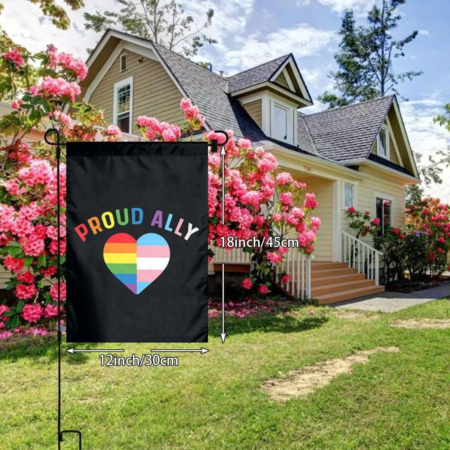 Pride Month Lgbtq Gay Pride Ally Garden Flag Perfect Decoration Yard 12x18 Inch Double Sided Outdoor Decoration Party Farmhouse