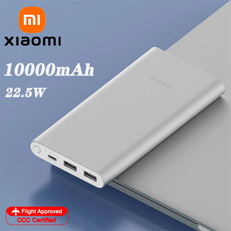 Xiaomi 10000mAh 22.5W Power Bank, 3 Ports, USB-C Fast Chargi