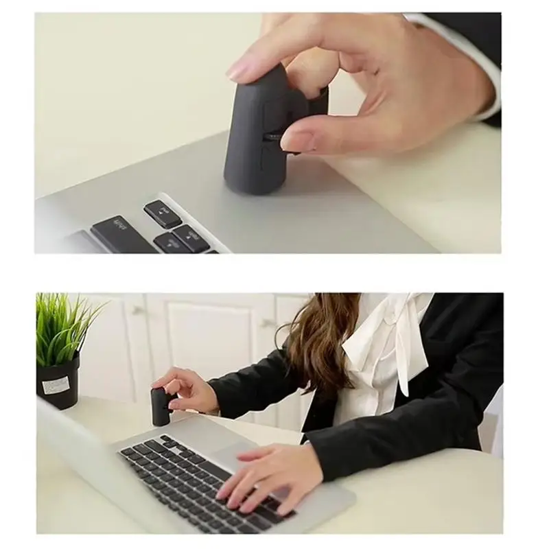 2.4G Mini Wireless Finger Ring Mouse Bluetooth-compatible Optical Control Finger Ring USB Mice Remote Button Clicking