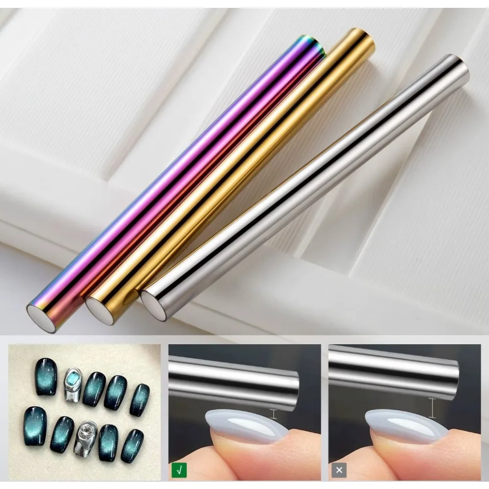 Cat Eye Nail Magnetic Stick Cylindrical Magnet for Cat Eye UV Gel Polish Snowlight Glitter Effect Tools Manicure Design Tool image 6