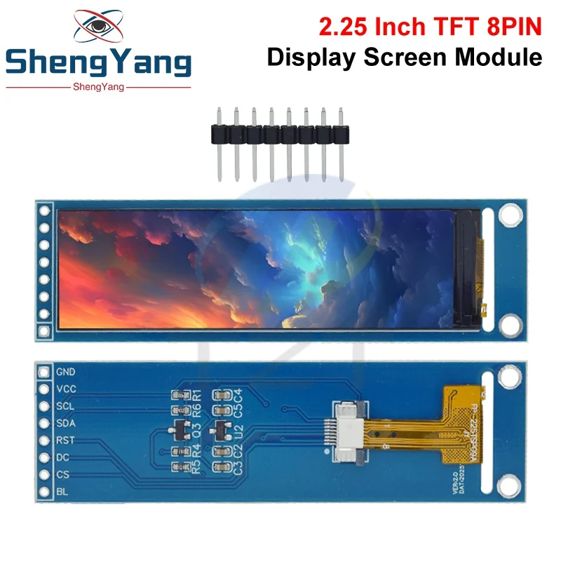 1/2/5PCS TZT 2.25 inch TFT LCD ST7789 small screen 76*284 module LCD full view SPI color screen