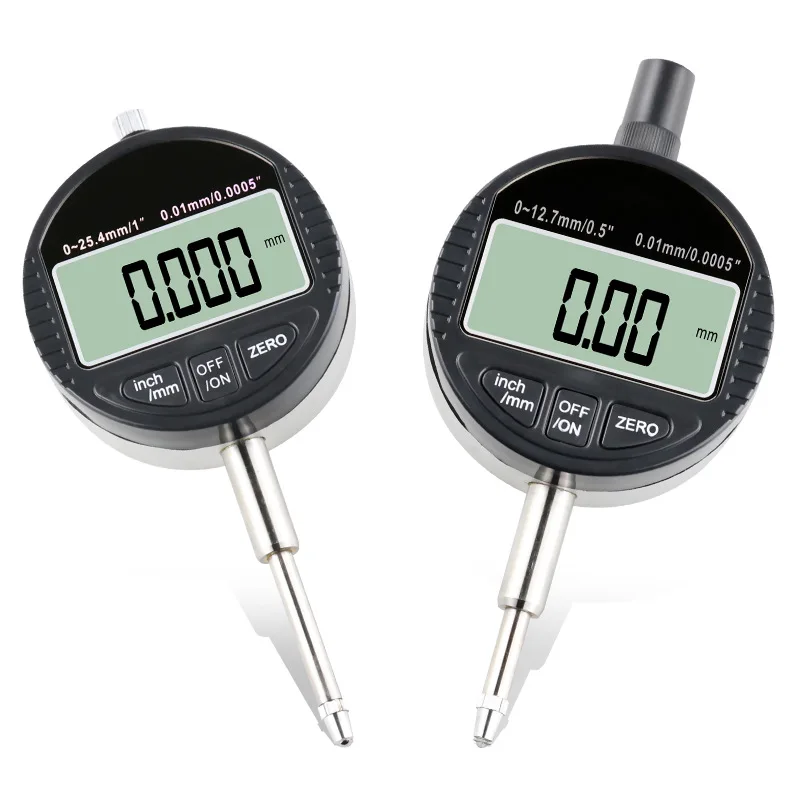 Electronic Digital Indicator With Lug 0-25.4mmx0.01 Resolution Indicator Metric Dial Gauge Factory Supply