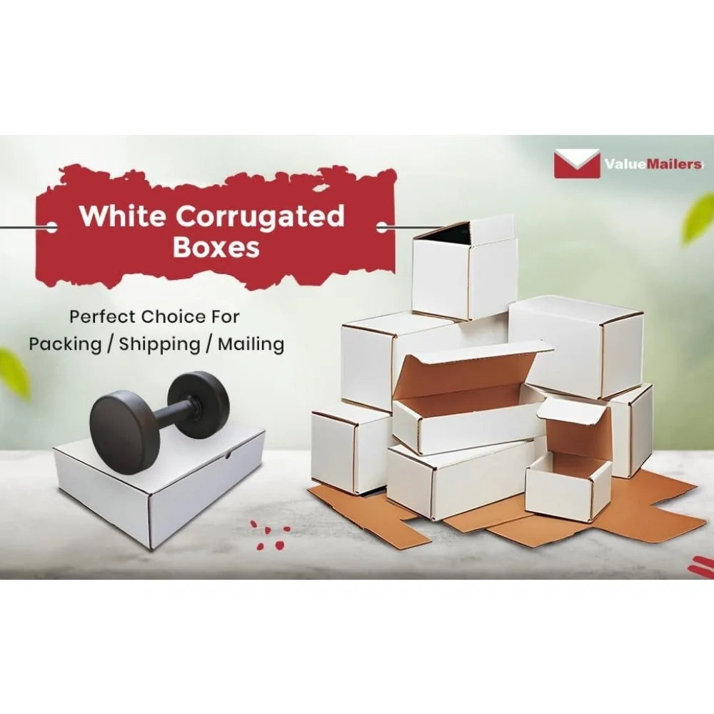 Heavy-Duty Lightweight Foldable Corrugated Cardboard Mailer Boxes 4x4x4 for Small Item Packaging