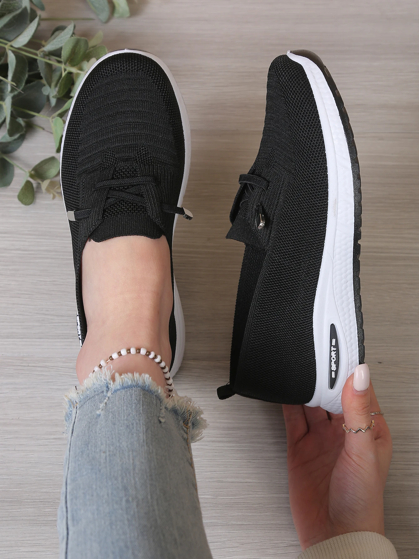 Atmungsaktive Slip-On-Walkingschuhe für Damen, leichte, bequeme Freizeitsneaker, weiche Sohle für ältere Menschen und ganztägiges Tragen – Detail 12
