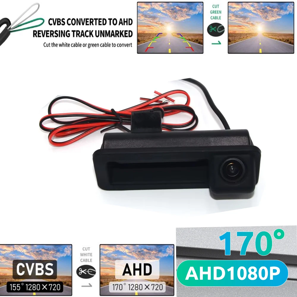 Car CVBS 170 Degree AHD1080P Rear View Camera For Ford Focus 2C 3C Sedan Mondeo 2/4 Fiesta Land Rover Range Rover Freelander 2
