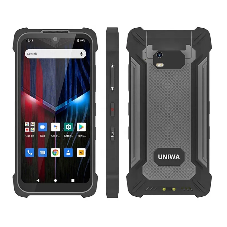 In Stock UNIWA P551 5.5 Inch IPS Touch Screen IP68 Waterproof Barcode Scanner NFC Rugged Android PDA Mobile Device