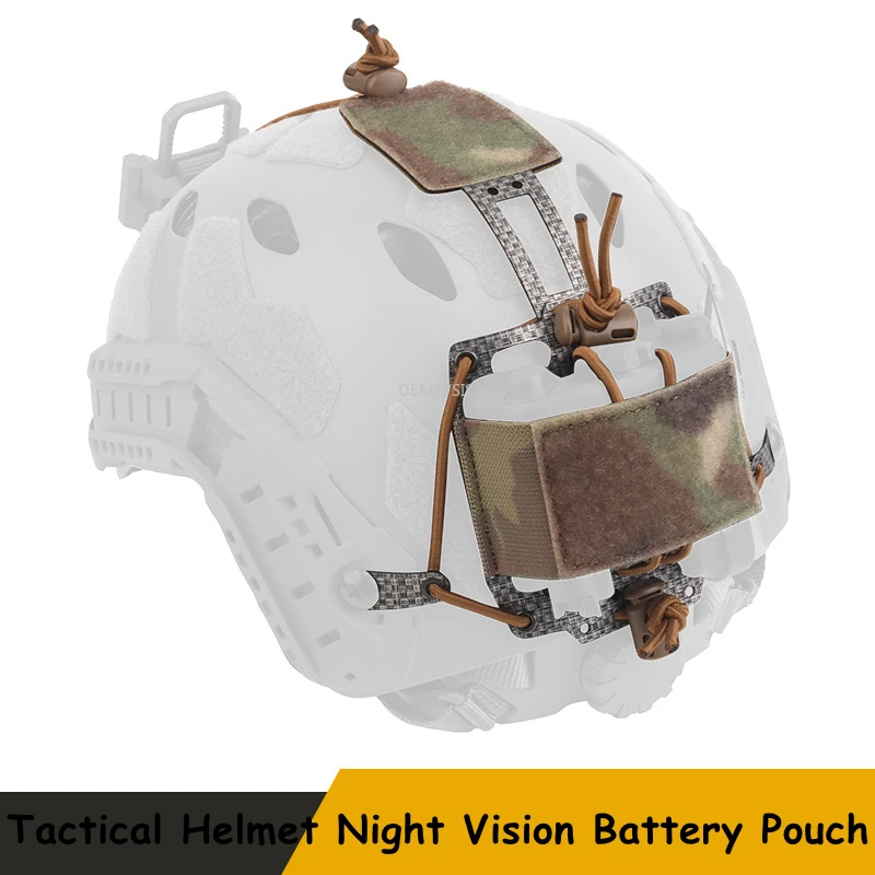 Tactical PVS31 NVG Battery Box Storage Pouch CS Fast Helmet Retention System Adjustable Paintball Airsoft Helmet Accessory