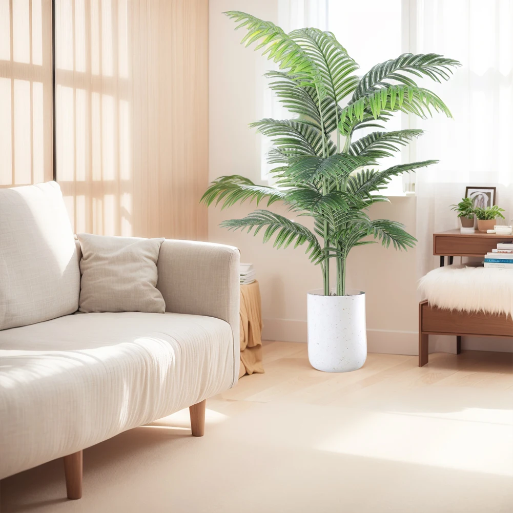 

5FT Faux Palm Tree Tropical Palm Plant Artificial Areca Palm Plant Dypsis Lutescens Plants in Pot for Home Office Garden