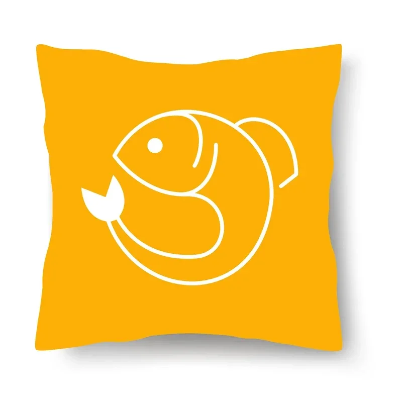 الوردي الغيوم الأسماك الزرقاء المخدة وسادة أريكة الزخرفية كيس وسادة السرير غطاء ديكور المنزل نمط هندسي كيس وسادة 45*45 سنتيمتر