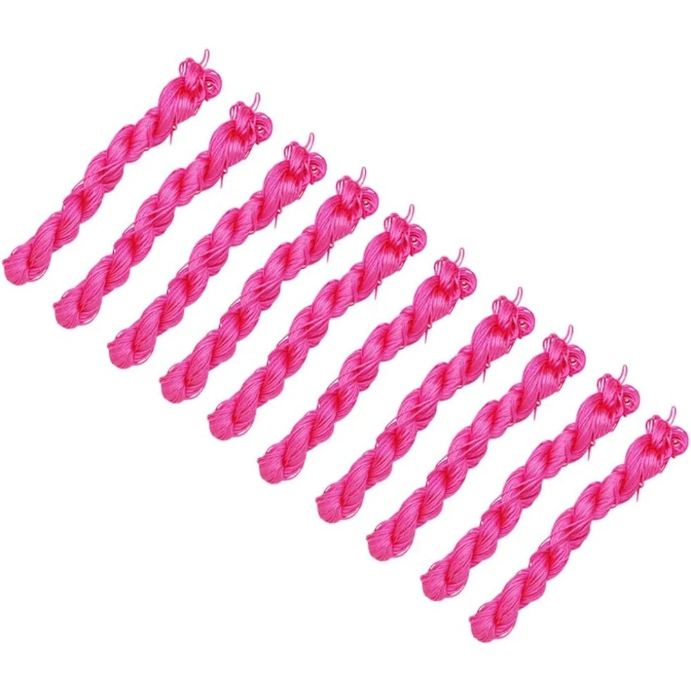 

10 Bundles About 260Yards Nylon Jewelry Thread Cord 1mm Shiny Rattail Cord Chinese Knotting Beading Cord for DIY Jewellery