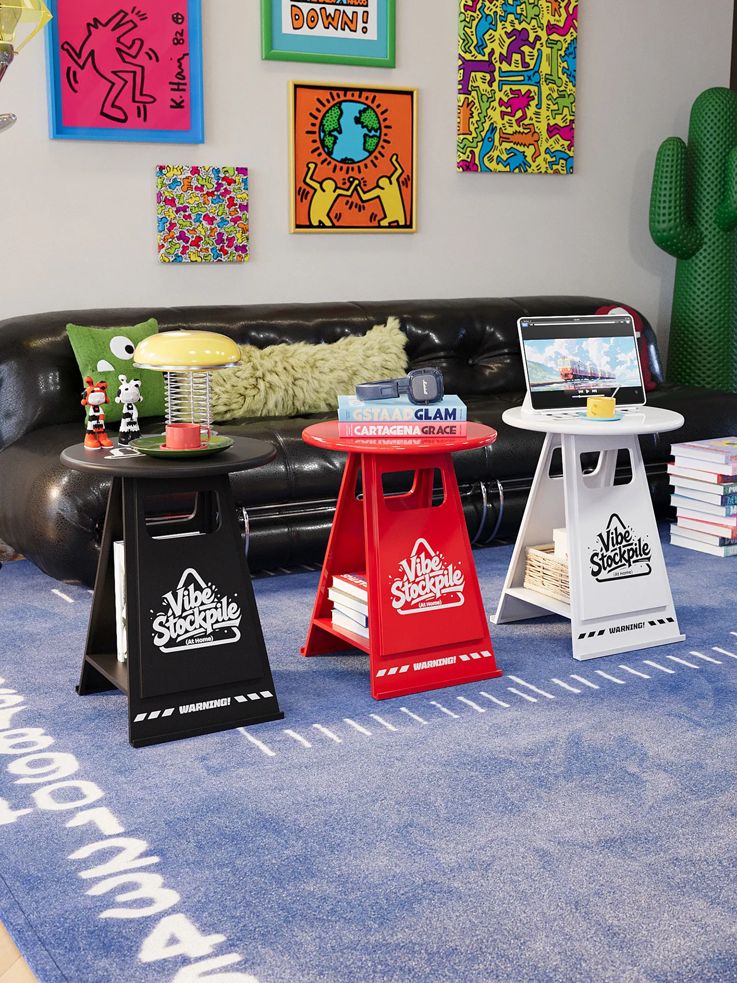 Sofa, mobile side table, small round table, bedside storage rack, artistic coffee table, living room home small table