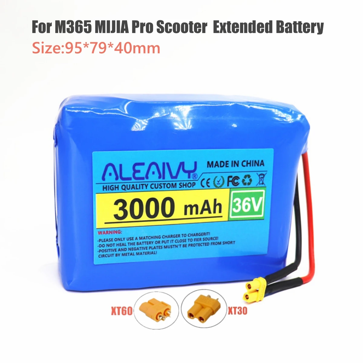 

36V 3Ah 10S1P 18650 Battery Pack For M365 MIJIA Pro Scooter Extended Range Charge And DischargeXT60/ XT30 Plug +15A BMS