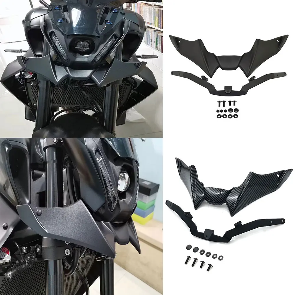 

For Yamaha MT-09 SP MT 09 2021 2022 2023 Motorcycle Front Fairing Winglets Aerodynamic Beak Nose Cone Wing Extension Cover Cowl