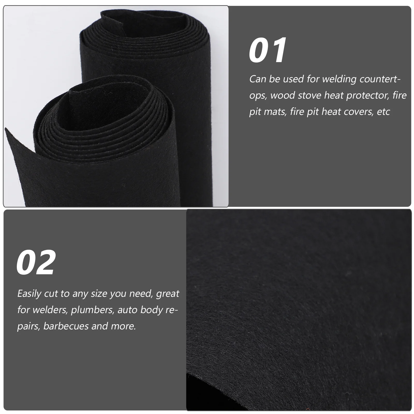 Flame Retardant Felt Cloth Fireproof Welding Blanket Mat for Home Heavy Duty The Fabric