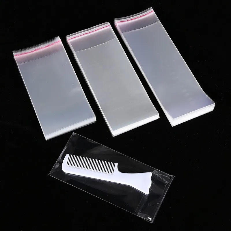 StoBag 1000pcs Wholesale Cellophane Self-adhesive Bag Plastic Opp Transparent Sealed Jewelry Gift Candy Packaging Clear Pouches