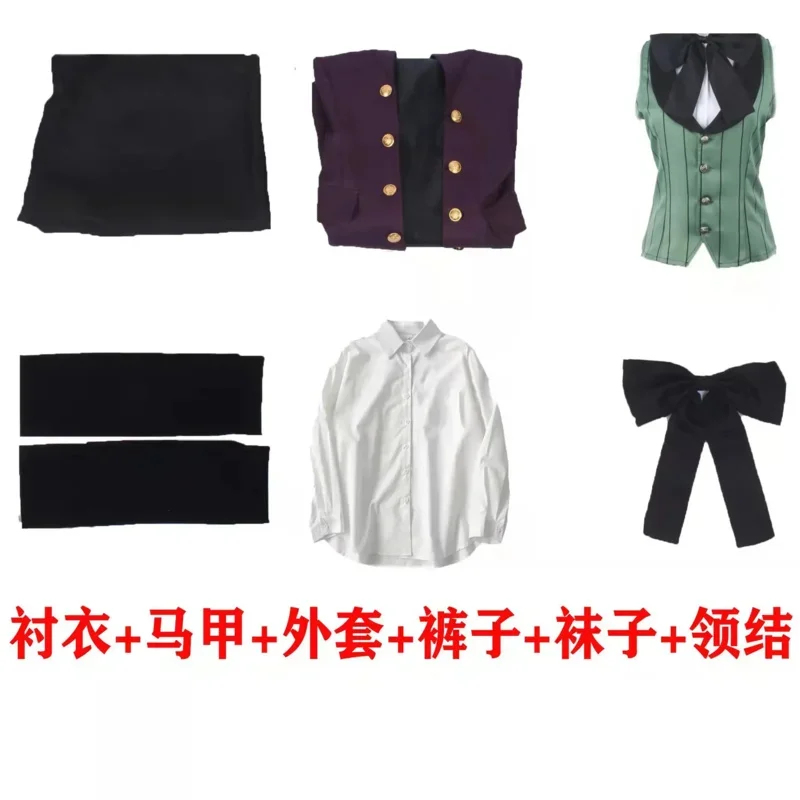 ML39 أنيمي الأسود بتلر ألويس ترانسي تأثيري حلي شعر مستعار صيغة الملابس هالوين الكبار رجل امرأة البدلة معطف السراويل قميص TiCOSPL #5
