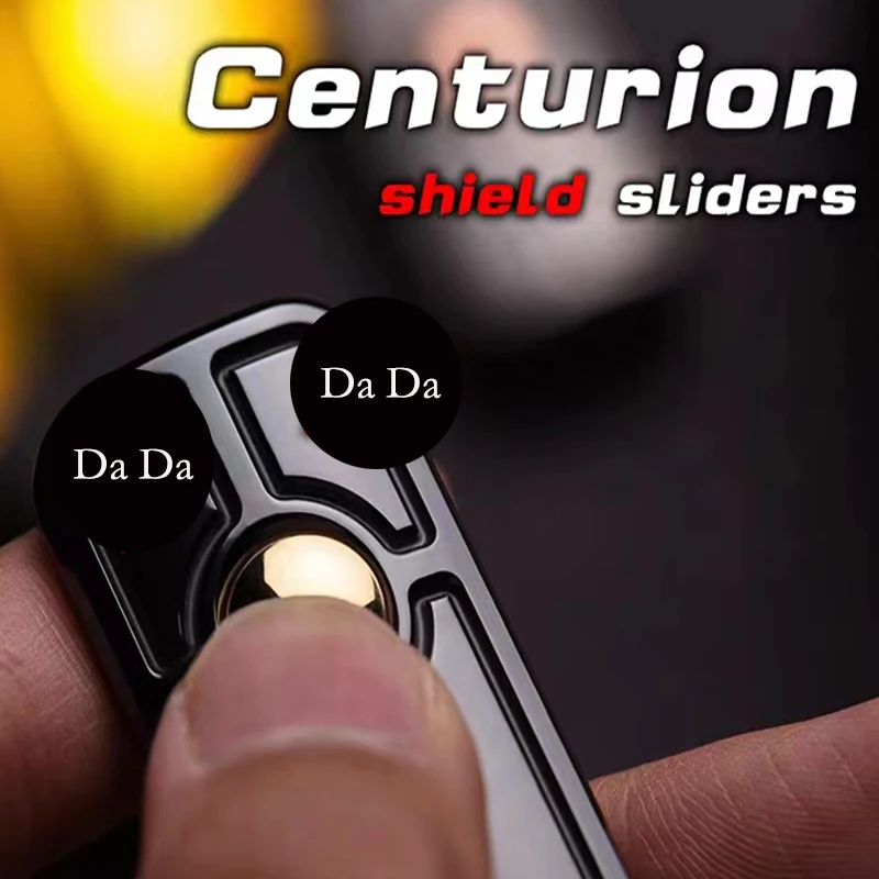 WANWU EDC Centurion Shield EDC Fidget Slider Adults Metal Antistress Push Sliders Magnetic ADHD Tools Stress Relief Fidget Toys