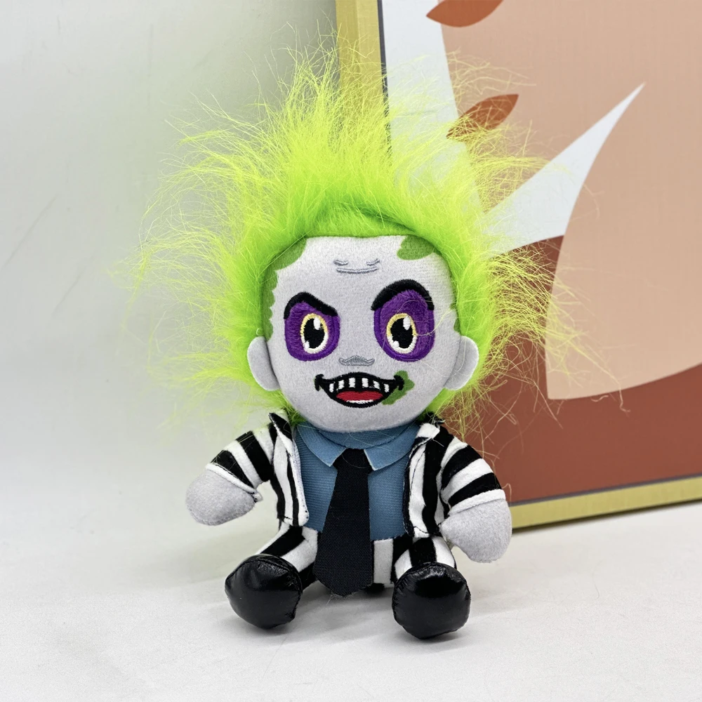 Beetlejuice Shoulder Fun Cartoon Anime Related Plush Toys Room Decoration Healing Companion Plush Doll Halloween Gift