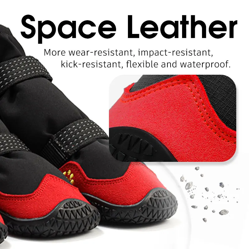 Imagem -05 - Conjunto de Sapatos Antiderrapantes Impermeável Reflexivo Meia Respirável Pet Boot Calçado Confortável Protetores de Pata para Cães ao ar Livre Pcs