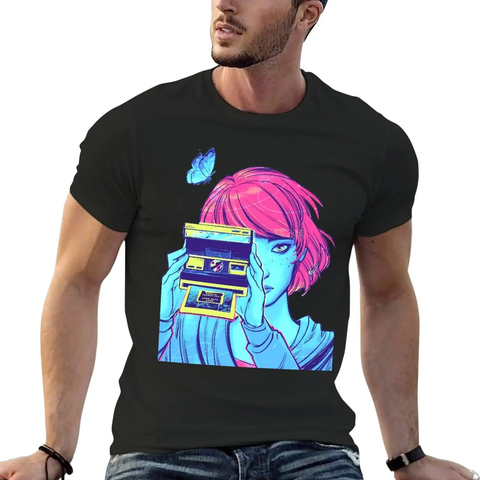 Day Gifts Life Is Strange (Max With Camera) Graphic For Fans T-Shirt anime stuff oversized t shirt mens graphic t-shirts hip hop