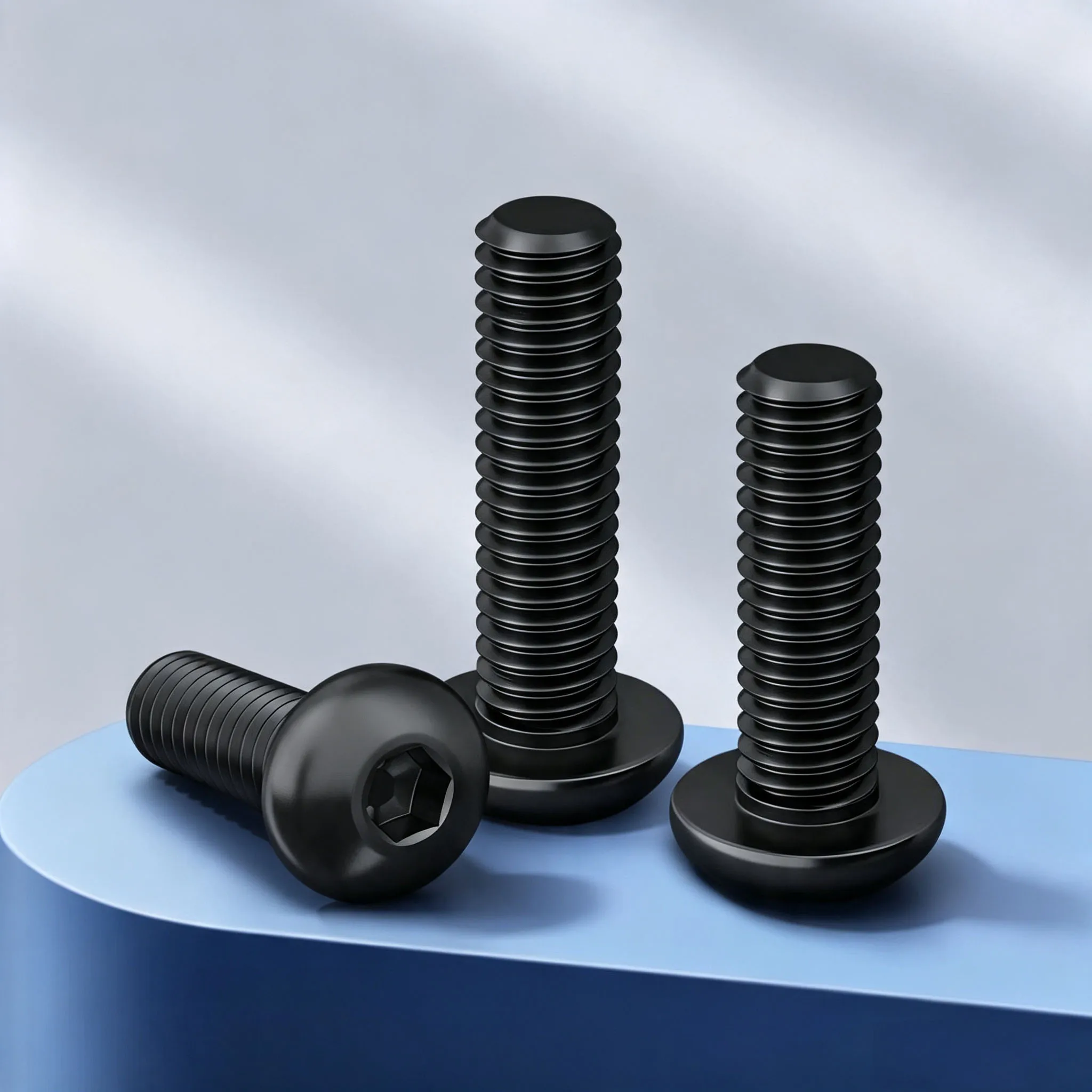 ISO7380 10.9 High Strength Steel Hex Socket Button Head Mushroom Bolts 0# 2#-10# UNC UNF BSW Machine Fastener Screws