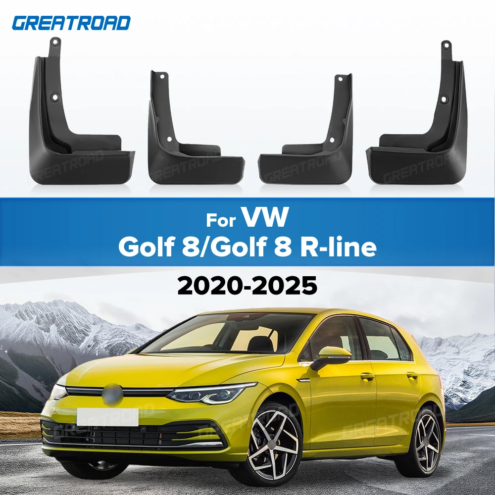 For Volkswagen VW Golf 8/Golf 8 R-line 2020 2021 2022 2023 2024 2025 Fender Mudflaps Splash Guards Mudguards Mud Flaps