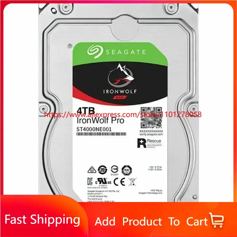 FOR ST4000NE001 Seagate IronWolf Pro NAS 4TB 7200RPM 128MB 3.5