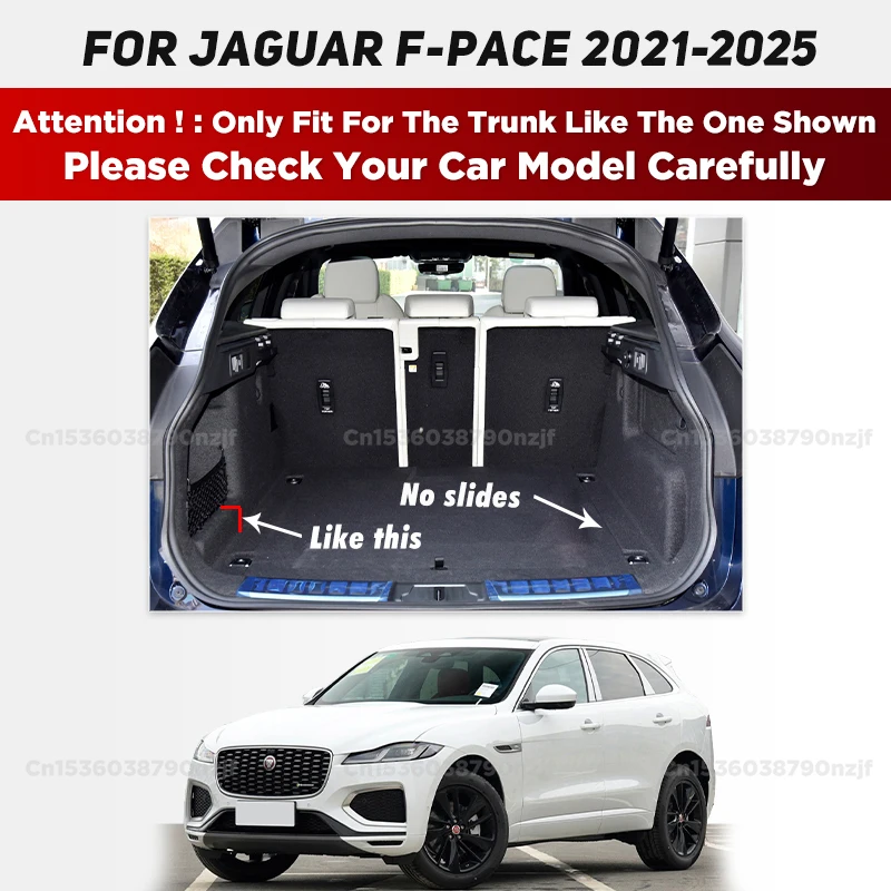 For Jaguar F-PACE 2021-2025 24 23 22 3D Car Trunk Mat Cargo Liner Carpet Interior Accessories Cover