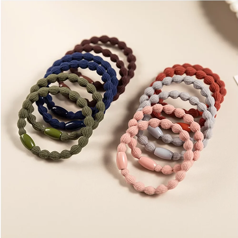 5PC Good High Elasticity Four Season Universal Hair Ties for Women Girls Ladies Ponytail Holder Hair Rings Rope Accessories