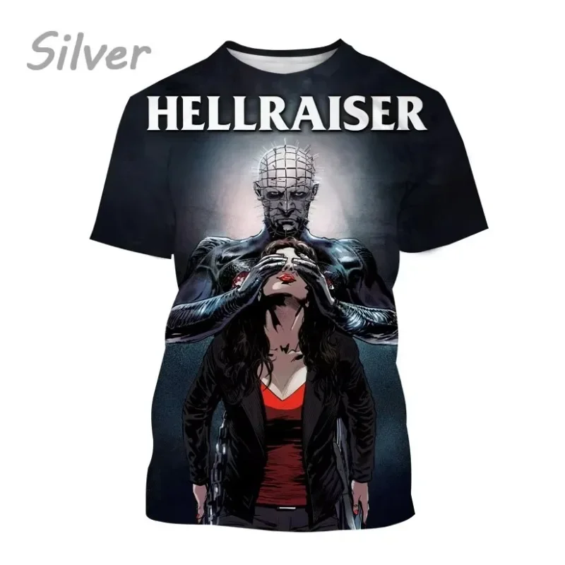 Fashion Casual Men Clothing Hellraiser 3D Print T-shirt Personalized Oversized T-shirt Hip-hop Harajuku Street Short Sleeve Tops